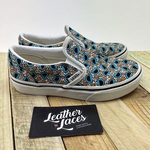 Vans x Sesame Street Classic Slip-On Shoes Youth Size 1 Cookie Monster Sneakers